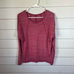 Lululemon red heathered long sleeve shirt women’s size 6